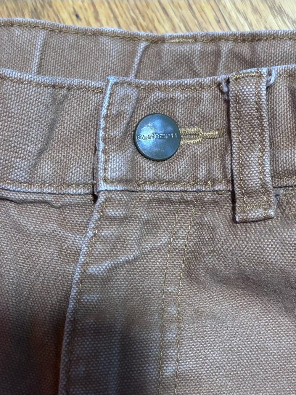Carhartt 3T Brown Canvas Carpenter Workwear Pants - Picture 7 of 9